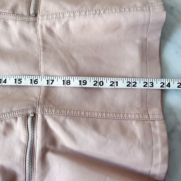 Dressbarn Pink Faux Leather Jacket Stand Up Collar Zipper Accents - Women's 1X - Picture 12 of 12